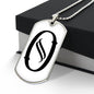 Initial O v001-24 - Luxury Dog Tag Necklace
