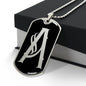 Initial A v001-22 - Luxury Dog Tag Necklace
