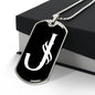 Initial J v001-23 - Luxury Dog Tag Necklace