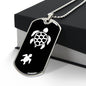 Mama Turtle With 1 Hatchling v3 - Luxury Dog Tag Necklace