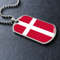 Danish Flag - Luxury Dog Tag Necklace