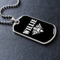 Willie v03a - Luxury Dog Tag Necklace