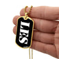 Les v3 - 18k Gold Finished Luxury Dog Tag Necklace