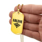 Arlene v01a - 18k Gold Finished Luxury Dog Tag Necklace