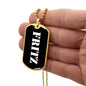 Fritz v3 - 18k Gold Finished Luxury Dog Tag Necklace