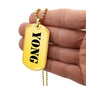 Yong - 18k Gold Finished Luxury Dog Tag Necklace