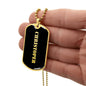Christoper v2 - 18k Gold Finished Luxury Dog Tag Necklace