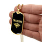 Charlene v02a - 18k Gold Finished Luxury Dog Tag Necklace