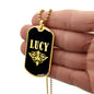 Lucy v02a - 18k Gold Finished Luxury Dog Tag Necklace