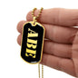 Abe v2 - 18k Gold Finished Luxury Dog Tag Necklace