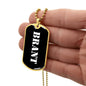 Brant v3 - 18k Gold Finished Luxury Dog Tag Necklace