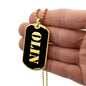 Olin v2 - 18k Gold Finished Luxury Dog Tag Necklace