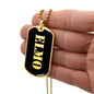 Elmo v2 - 18k Gold Finished Luxury Dog Tag Necklace