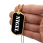 Nigel v3 - 18k Gold Finished Luxury Dog Tag Necklace