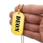 Deon - 18k Gold Finished Luxury Dog Tag Necklace
