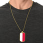 Polish Flag - 18k Gold Finished Luxury Dog Tag Necklace