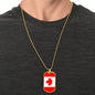 Canadian Flag - 18k Gold Finished Luxury Dog Tag Necklace