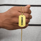 Andrea - 18k Gold Finished Luxury Dog Tag Necklace