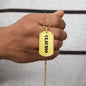 Claudio - 18k Gold Finished Luxury Dog Tag Necklace