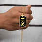 Les v2 - 18k Gold Finished Luxury Dog Tag Necklace