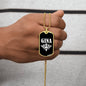 Gina v03a - 18k Gold Finished Luxury Dog Tag Necklace