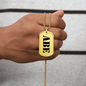Abe - 18k Gold Finished Luxury Dog Tag Necklace