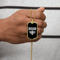 Jessie v03a - 18k Gold Finished Luxury Dog Tag Necklace