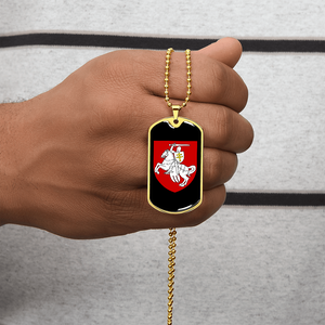 Pahonia (Belarus) v3 - 18k Gold Finished Luxury Dog Tag Necklace