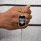 Ella v03a - 18k Gold Finished Luxury Dog Tag Necklace