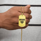 Bessie v01a - 18k Gold Finished Luxury Dog Tag Necklace
