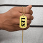 Les - 18k Gold Finished Luxury Dog Tag Necklace