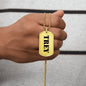 Trey - 18k Gold Finished Luxury Dog Tag Necklace