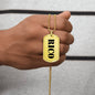 Rico - 18k Gold Finished Luxury Dog Tag Necklace