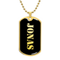 Jonas v2 - 18k Gold Finished Luxury Dog Tag Necklace