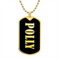 Polly v02 - 18k Gold Finished Luxury Dog Tag Necklace