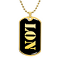 Lon v2 - 18k Gold Finished Luxury Dog Tag Necklace