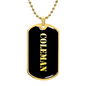 Coleman v2 - 18k Gold Finished Luxury Dog Tag Necklace