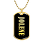 Jolene v02 - 18k Gold Finished Luxury Dog Tag Necklace