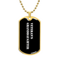 Veteran's Granddaughter v3 - 18k Gold Finished Luxury Dog Tag Necklace
