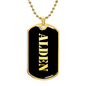 Alden v2 - 18k Gold Finished Luxury Dog Tag Necklace