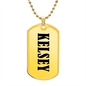 Kelsey v01 - 18k Gold Finished Luxury Dog Tag Necklace