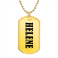 Helene v01 - 18k Gold Finished Luxury Dog Tag Necklace