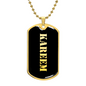 Kareem v2 - 18k Gold Finished Luxury Dog Tag Necklace