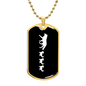 Mama Wolf With 3 Pups v3 - 18k Gold Finished Luxury Dog Tag Necklace