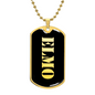 Elmo v2 - 18k Gold Finished Luxury Dog Tag Necklace