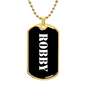 Robby v3 - 18k Gold Finished Luxury Dog Tag Necklace
