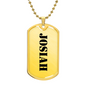 Josiah - 18k Gold Finished Luxury Dog Tag Necklace