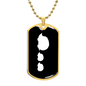 Mama Hedgehog With 2 Hoglets v3 - 18k Gold Finished Luxury Dog Tag Necklace