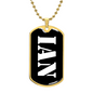 Ian v3 - 18k Gold Finished Luxury Dog Tag Necklace
