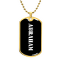 Abraham v3 - 18k Gold Finished Luxury Dog Tag Necklace